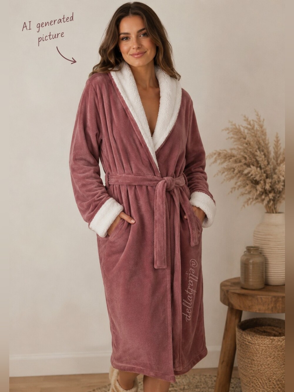 Blue Star Clothing Company Women's OS Mauve Robe